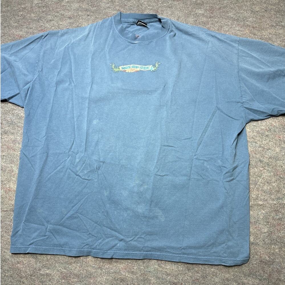 VTG Maui & Sons Surf T-shirt Sz XL Blue Wave Graphic Print Pipeline Hawaii 90s